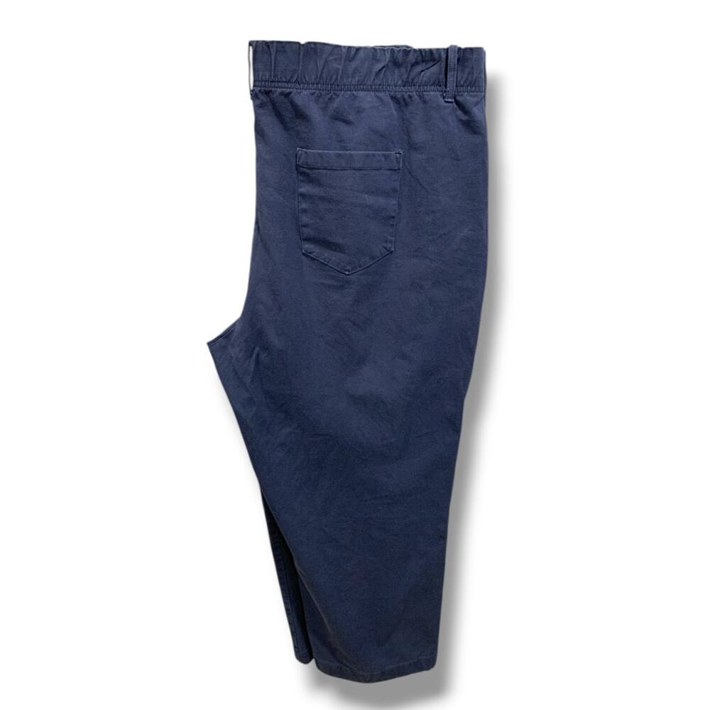 2XP Any Body Petite Womens Plus Size Navy Blue Pull On Pants Pockets Crop